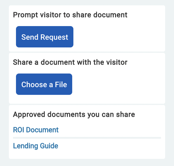 Approved documents list in agent viewer