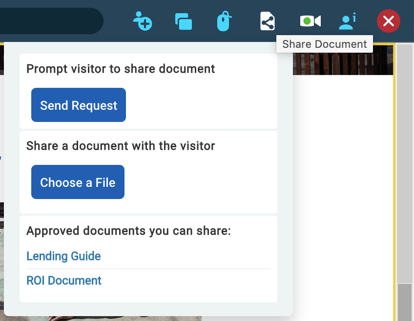 Agent viewer Document Share icon