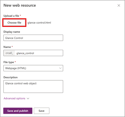 Upload HTML file and Save