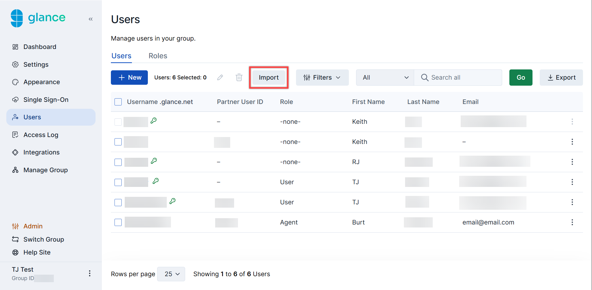 Portal Import Users