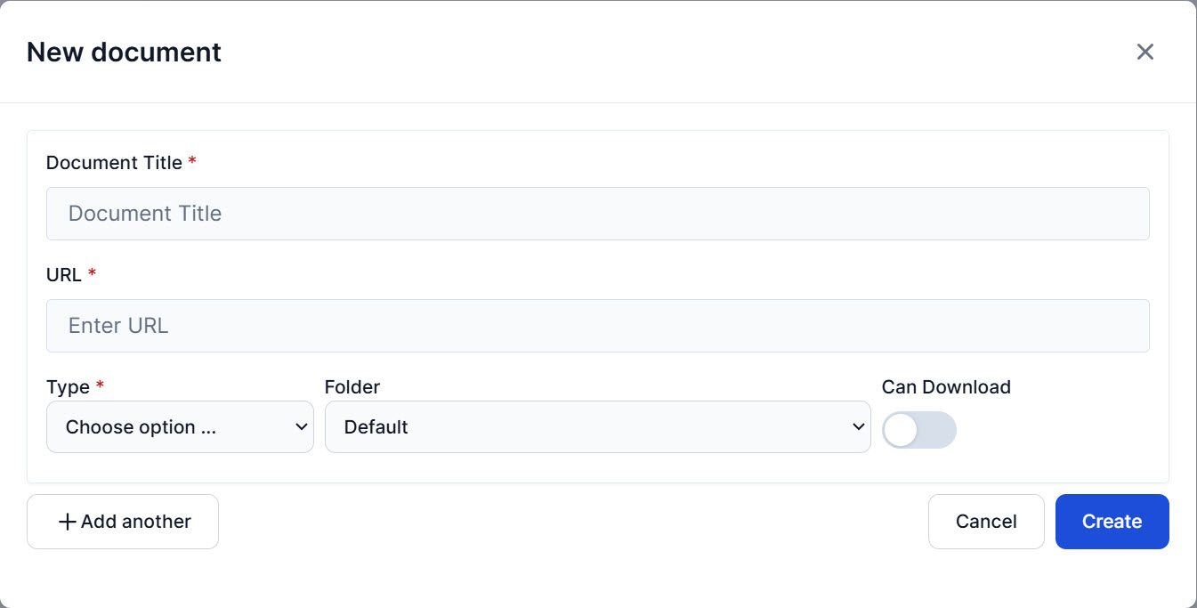 Configure document link details