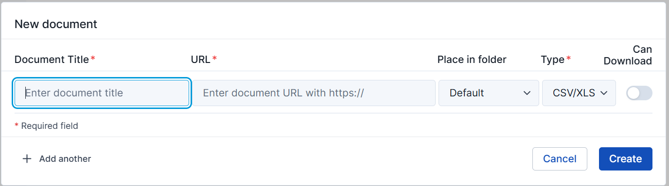 Configure document link details