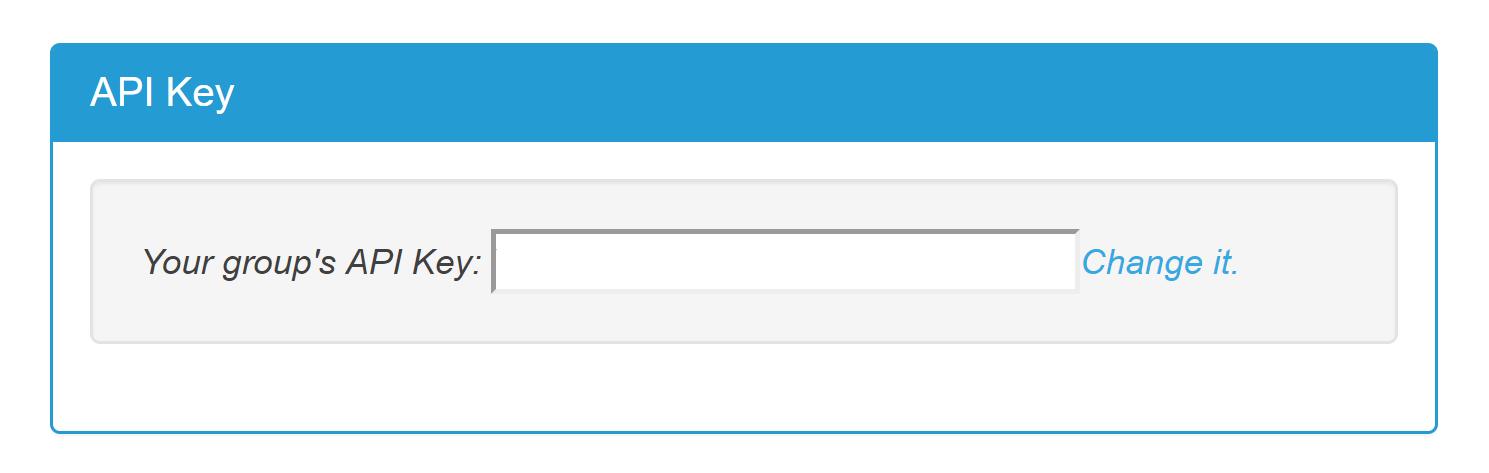 Glance API Key section